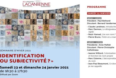 , Séminaire d&rsquo;Hiver 2021 : « Identification ou subjectivité ? », Valérie Batteux